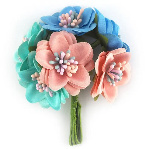 35mm Fabric Flowers with Stamens